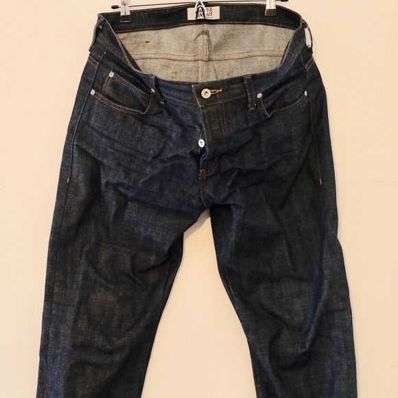 Naked /& Famous Denim Mens Skinnyguy Deep-Indigo Selvedge Jean
